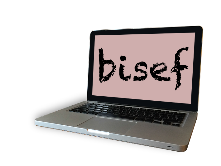 BISEF-Logo auf einem Laptop